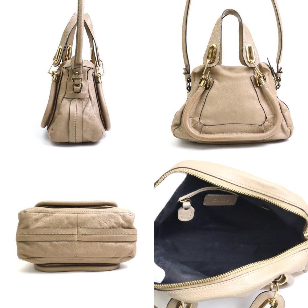 Chloe Tan bag shoulder Paraty handbag leather Beige gold